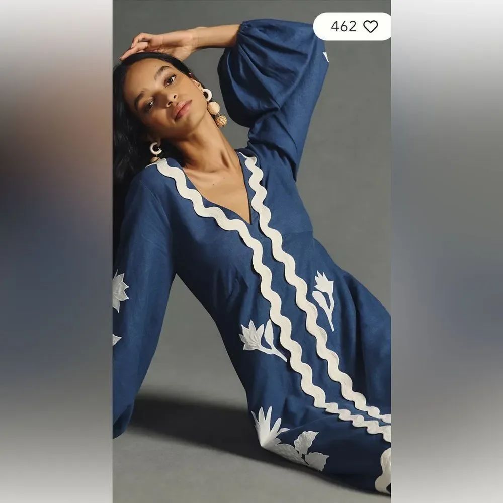 FARM Rio Embroidered Long-Sleeve Dress - Picture 2 of 8